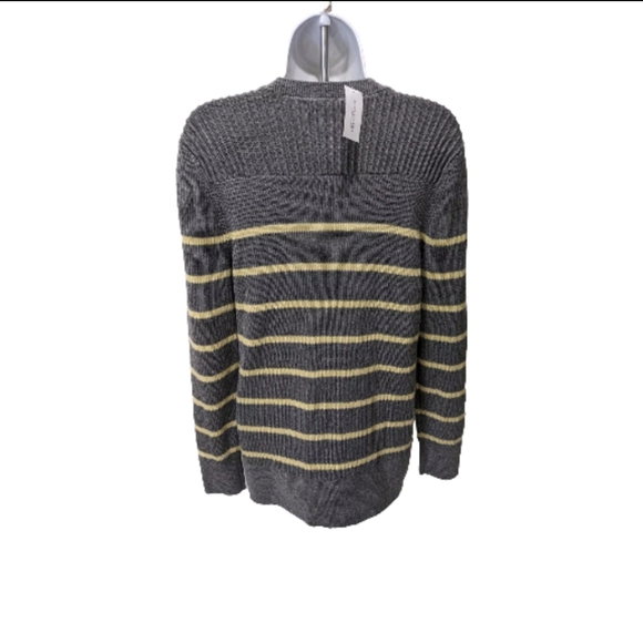 NWT Banana Republic Striped Pullover Sweater L Tunic Length Button Shoulder - Picture 7 of 9